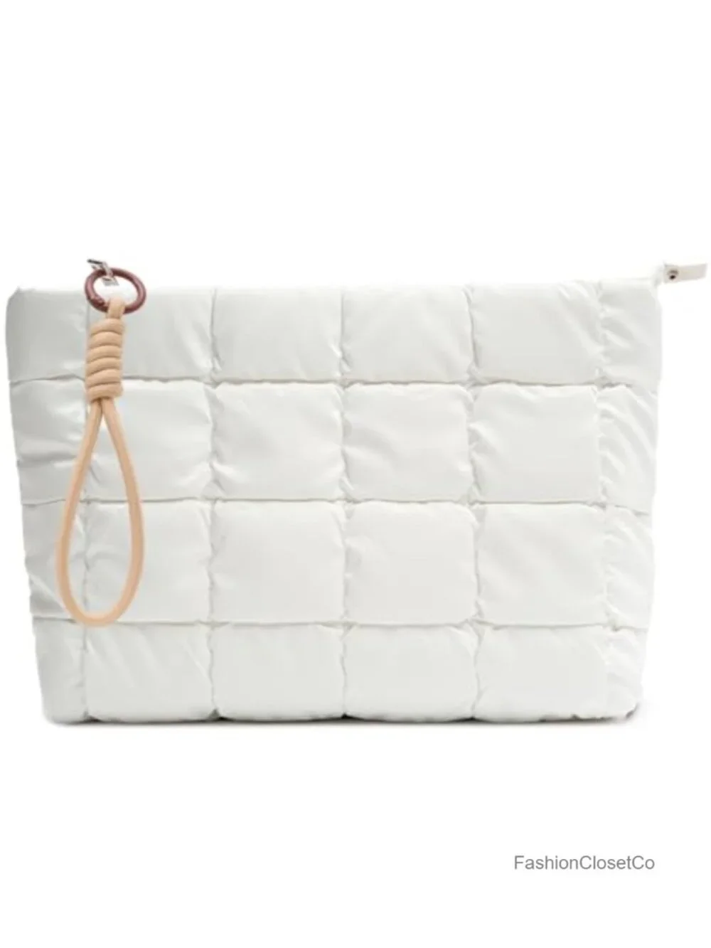 Puffer Quilted Makeup Bag Travel Cosmetic Pouch Toiletry Organizer